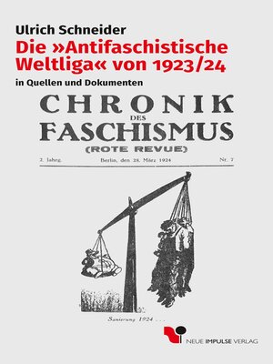 cover image of Die »Antifaschistische Weltliga« von 1923/24